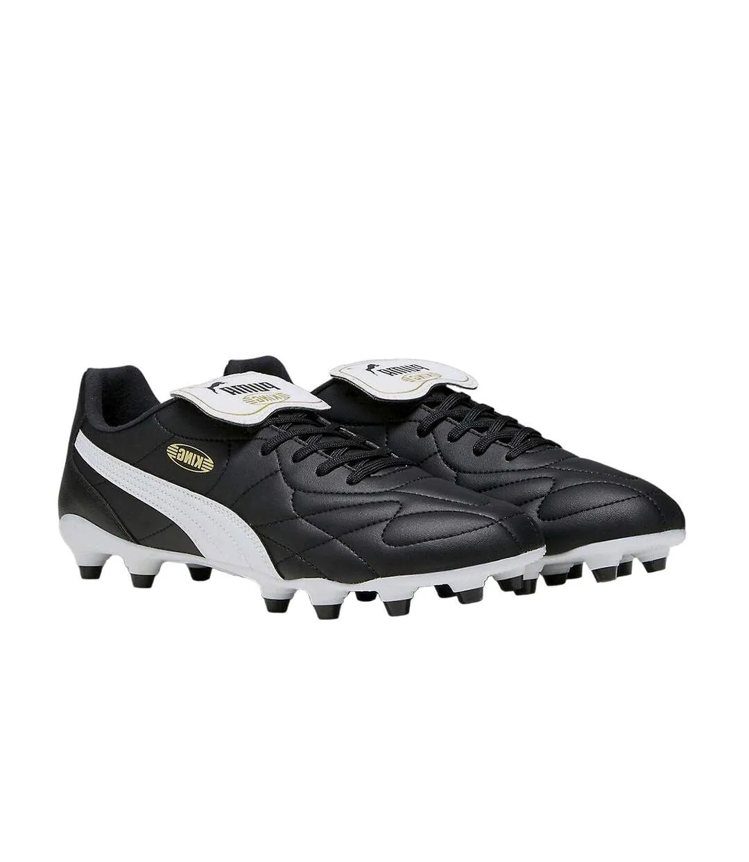 Mens king top firm ground football boots black/white Puma