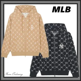 MLB Korea Hoodies | Street Style Long Sleeves Logo Hoodies - Unisex