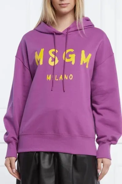 MSGM Long Sleeves Plain Logo | Unisex Street Style