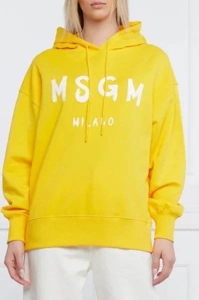 MSGM Long Sleeves Plain Logo | Unisex Street Style