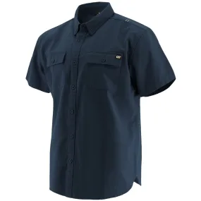 Navy Short Sleeve Button Up Shirt