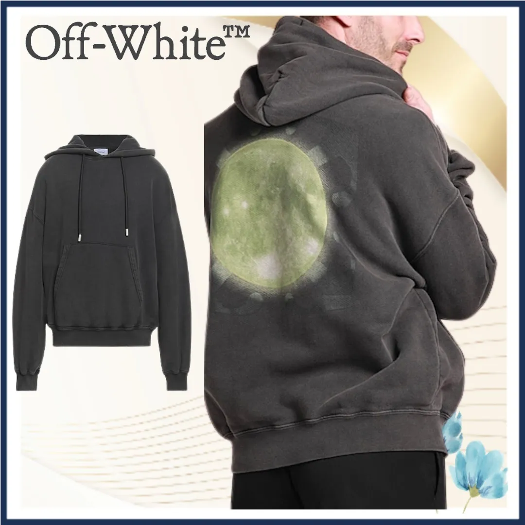 Off-White Hoodies | Street Style Cotton Long Sleeve Sweatshirts