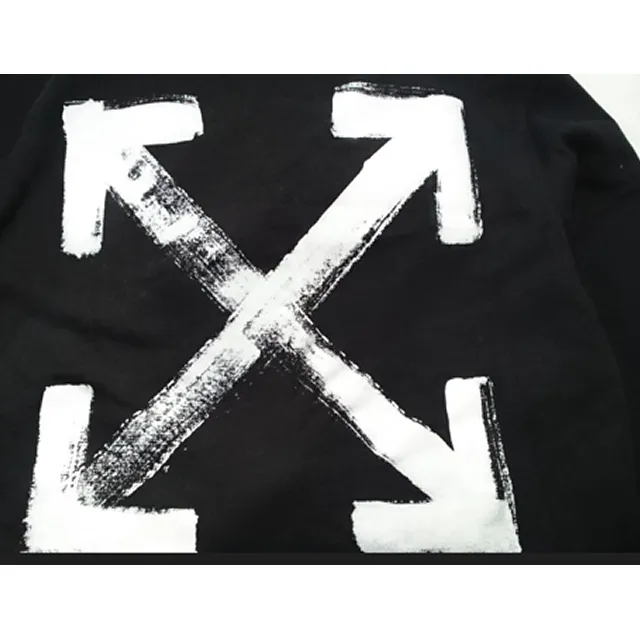 Off-White long sleeves plain cotton logo - street style shirt.