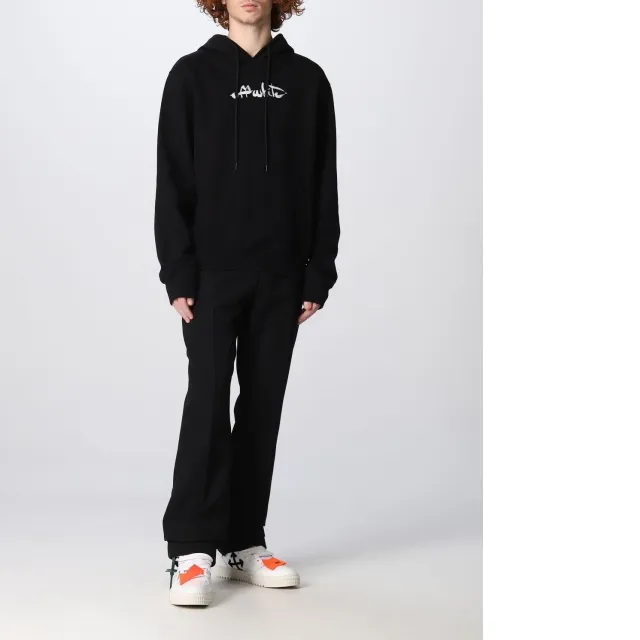 Off-White long sleeves plain cotton logo - street style shirt.