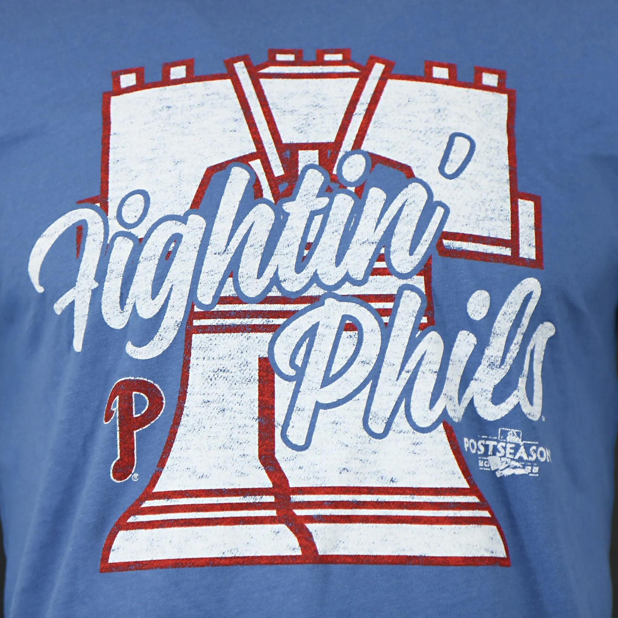 Philadelphia Phillies World Series T-Shirt - Fightin' Phils Liberty Bell Premium Franklin Cadet Blue