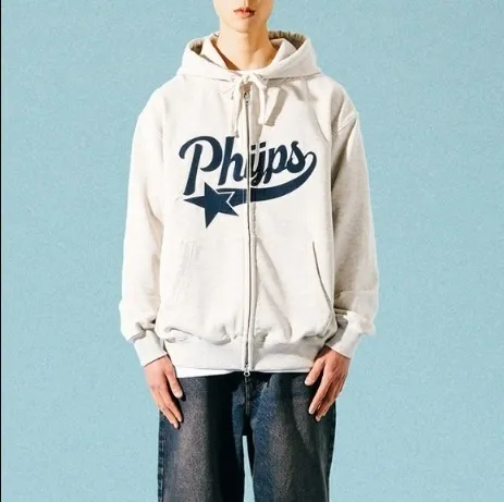 Phyps Department - Unisex Plain Cotton Logo Hoodies - Street Style