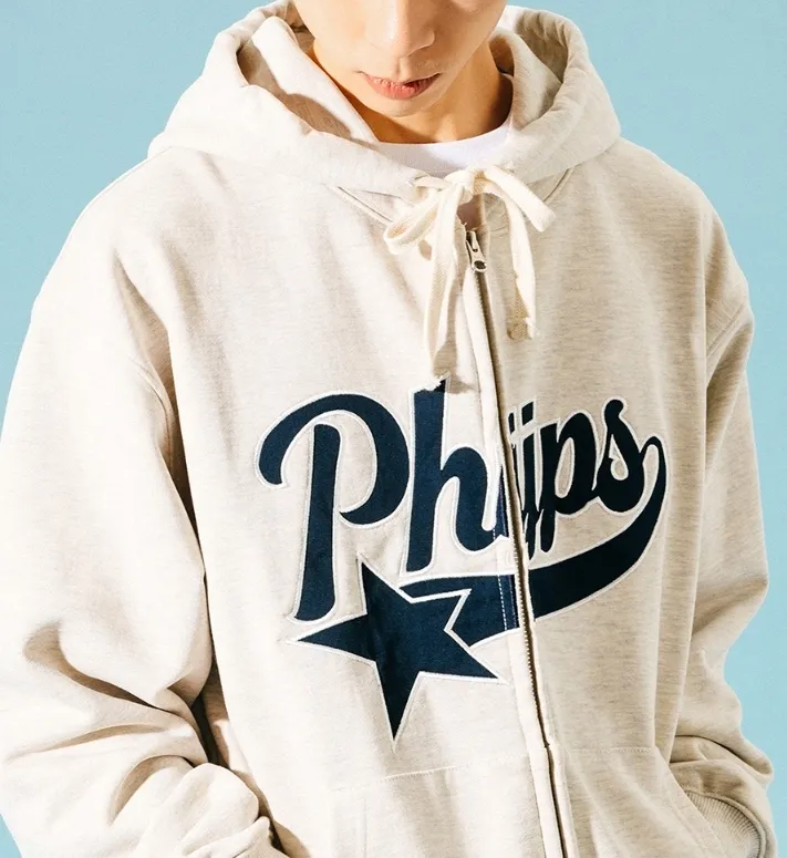 Phyps Department - Unisex Plain Cotton Logo Hoodies - Street Style