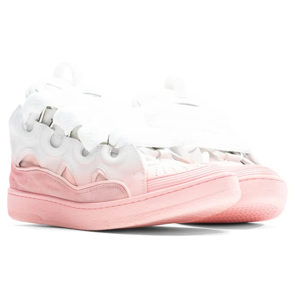 Pink and White Curb Sneakers