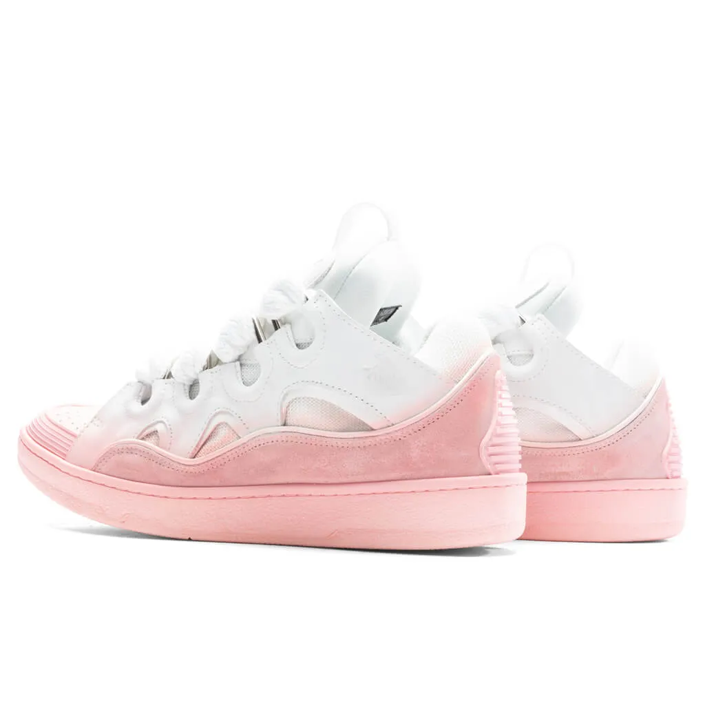 Pink and White Curb Sneakers