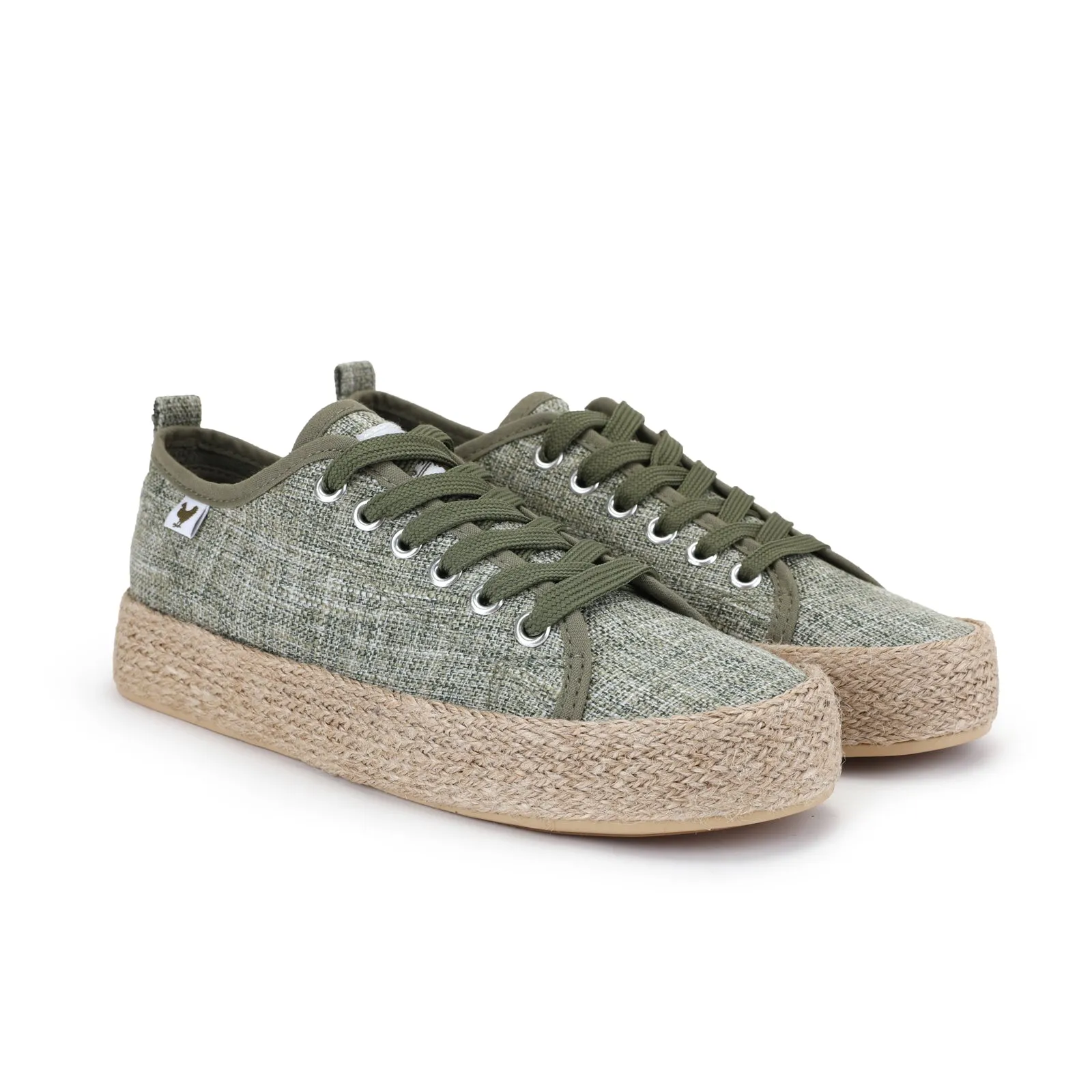 Pitas espadrille sneakers with linen lace-up