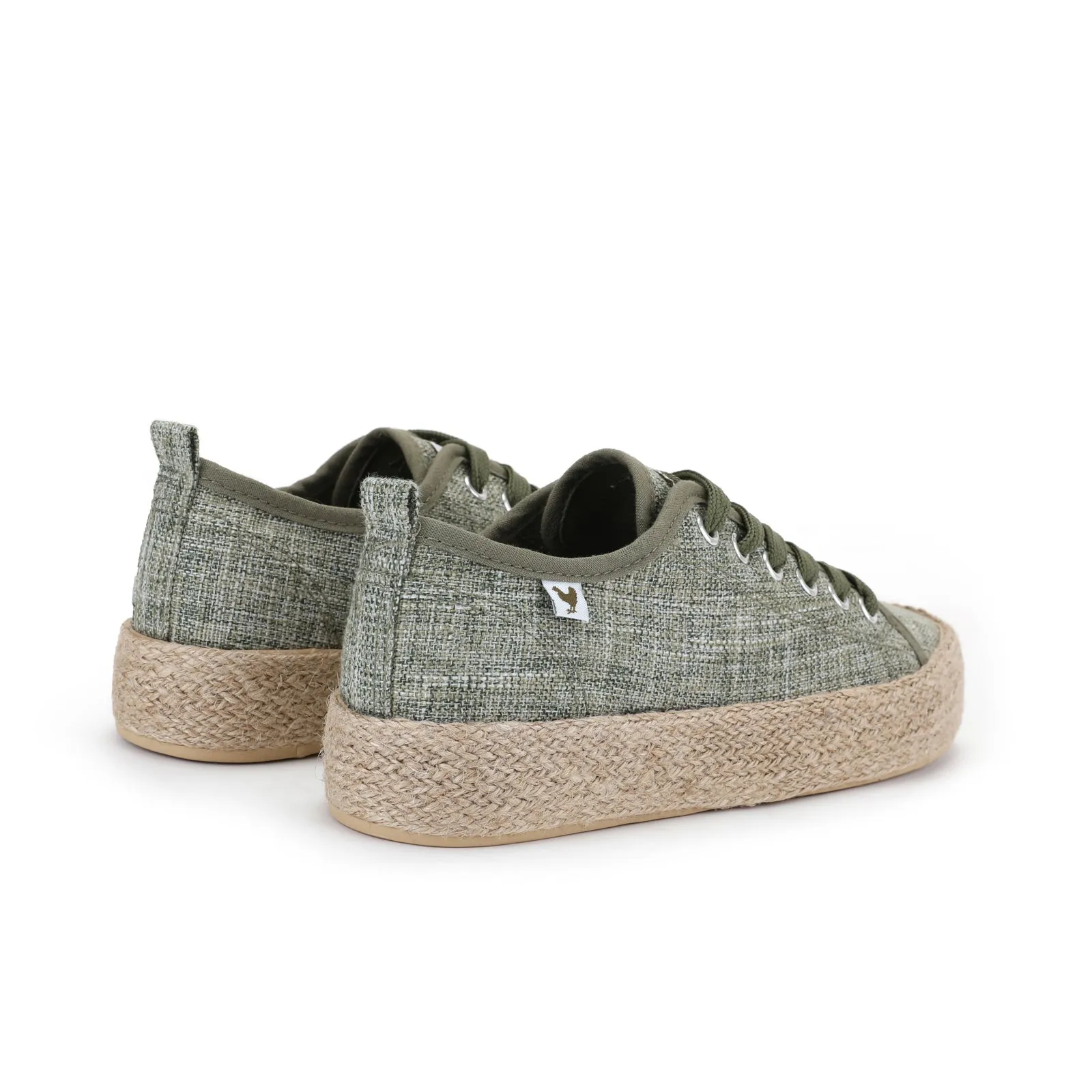 Pitas espadrille sneakers with linen lace-up