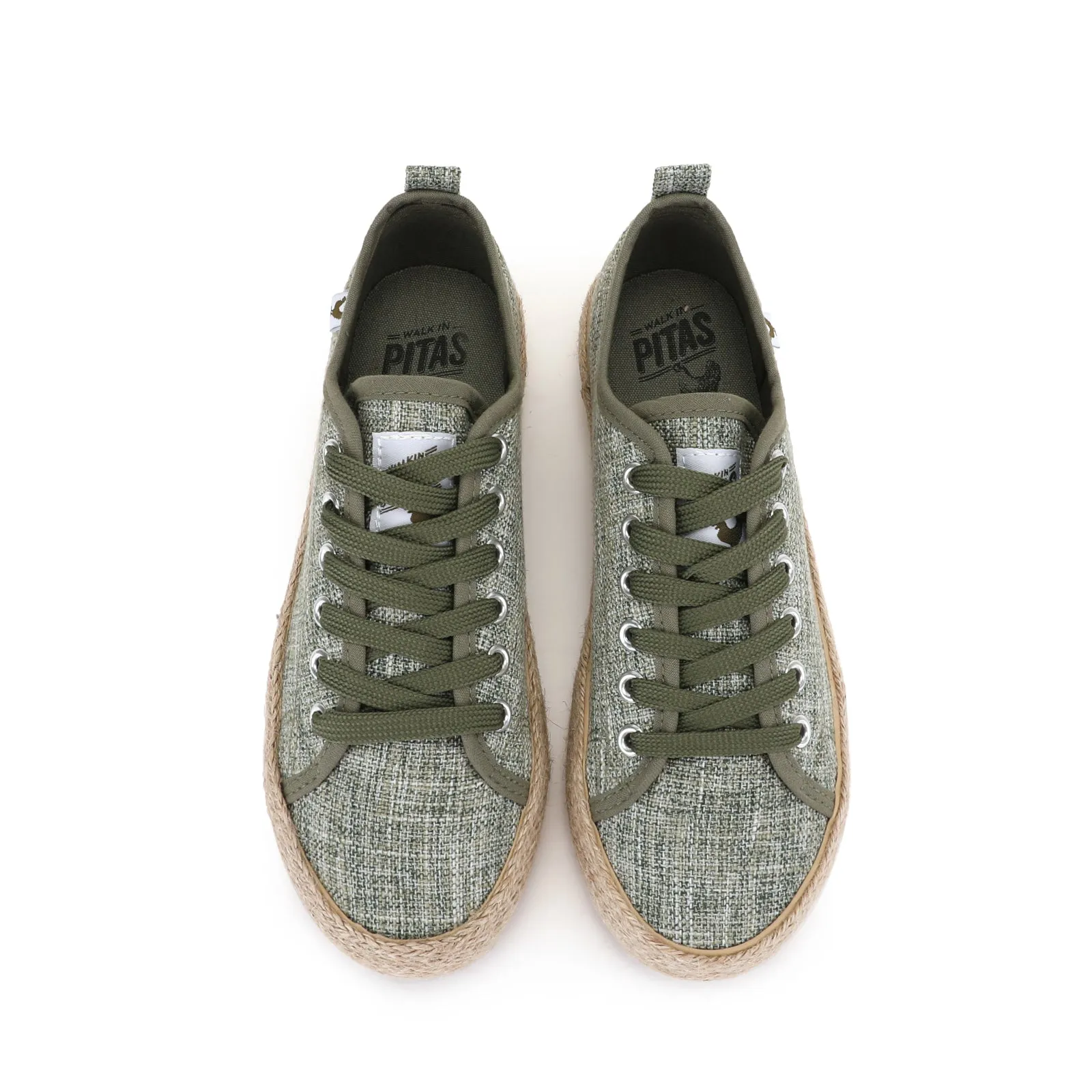 Pitas espadrille sneakers with linen lace-up