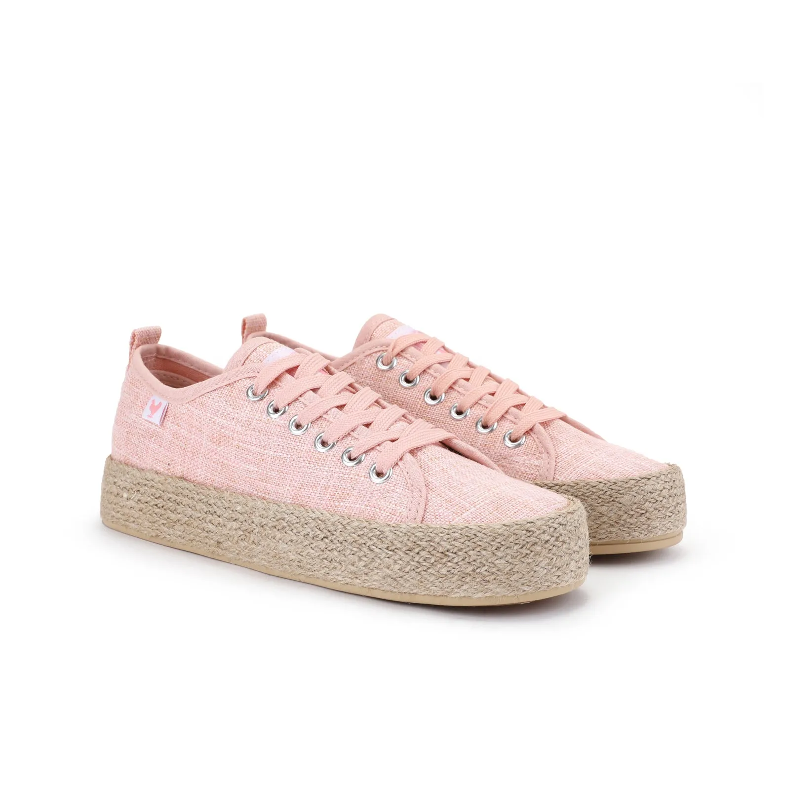 Pitas espadrille sneakers with linen lace-up