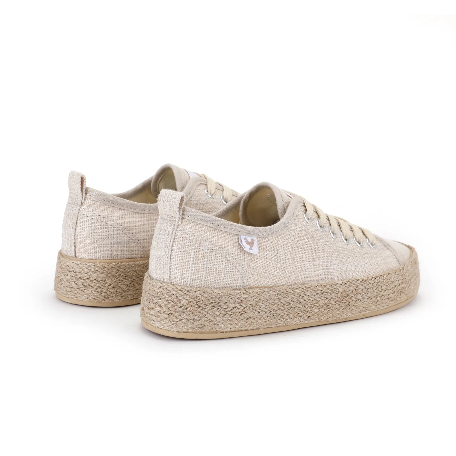 Pitas espadrille sneakers with linen lace-up