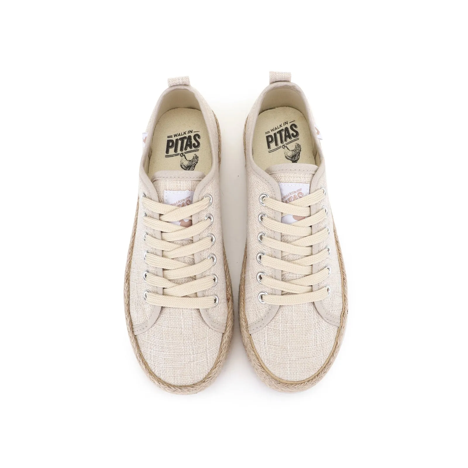 Pitas espadrille sneakers with linen lace-up