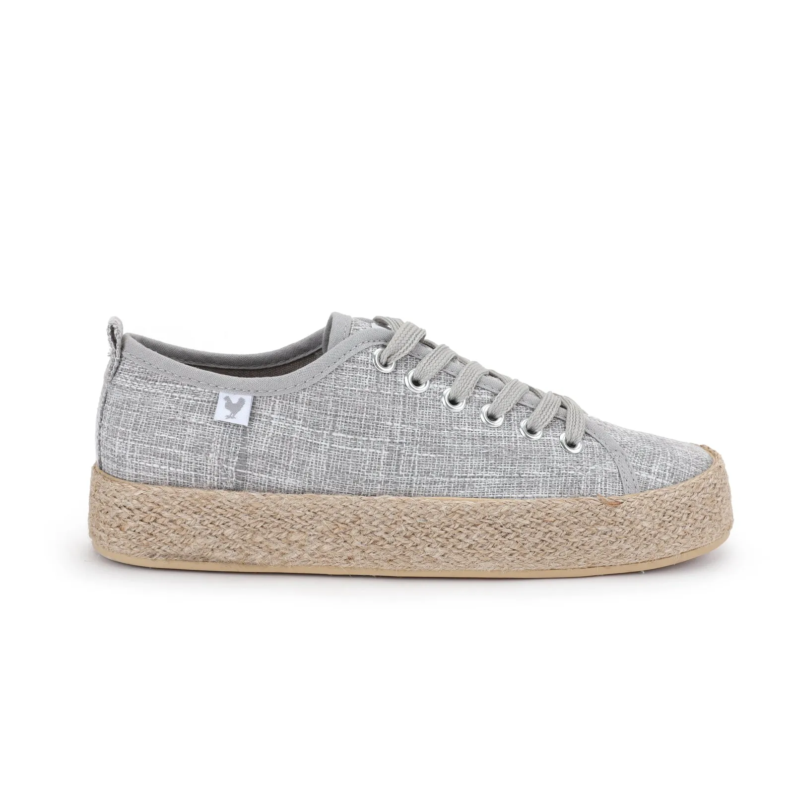 Pitas espadrille sneakers with linen lace-up