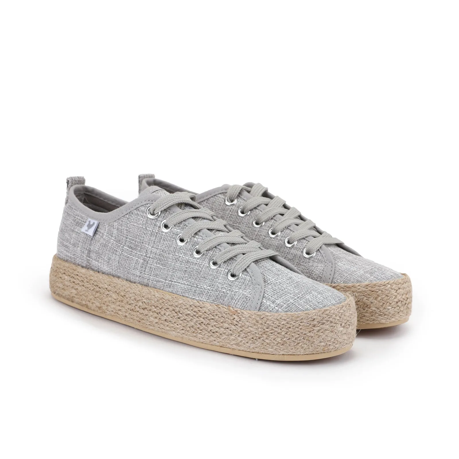 Pitas espadrille sneakers with linen lace-up