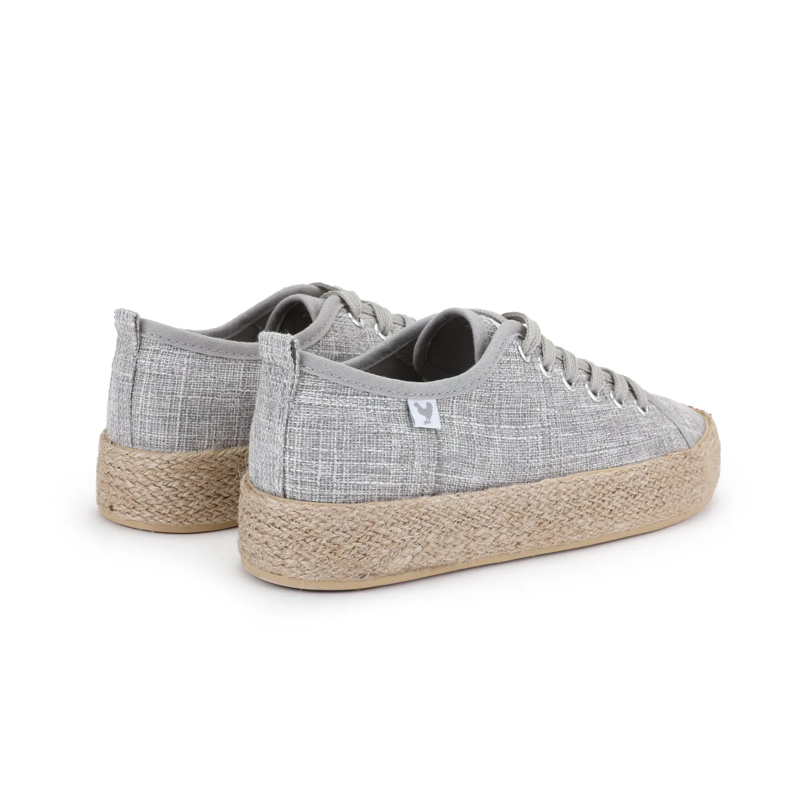 Pitas espadrille sneakers with linen lace-up