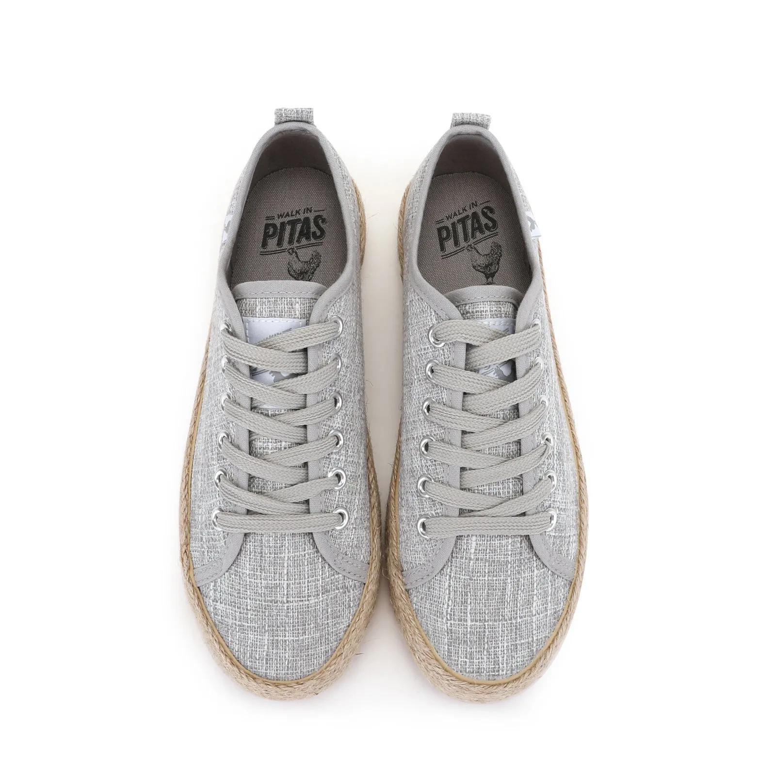 Pitas espadrille sneakers with linen lace-up