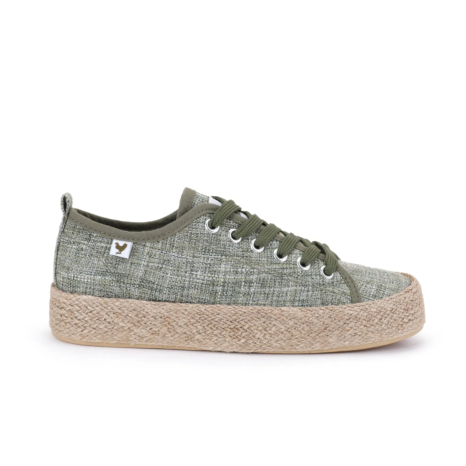 Pitas espadrille sneakers with linen lace-up