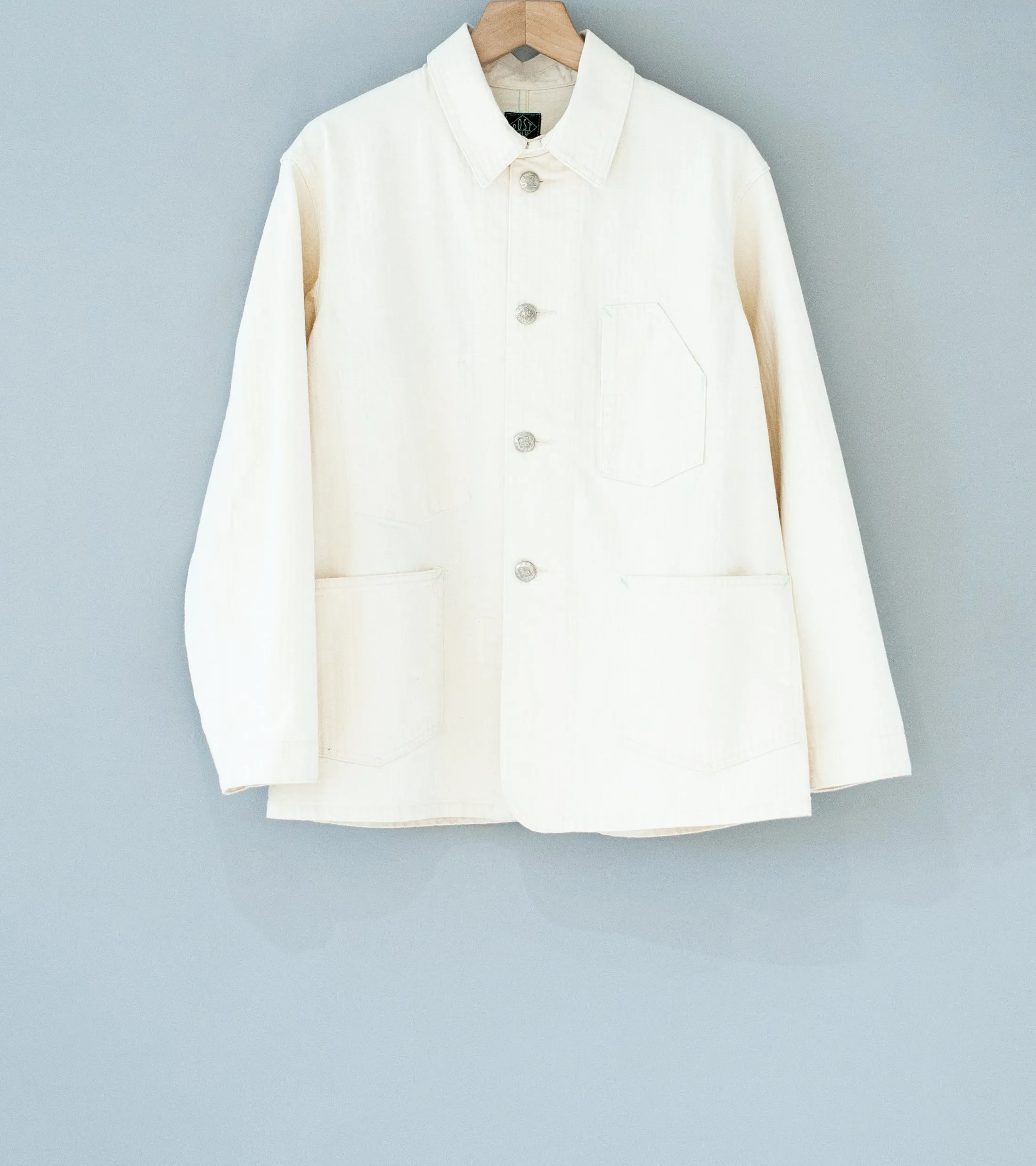 Post Overalls No.1 Jacket Natural Herringbone Twill Cotton