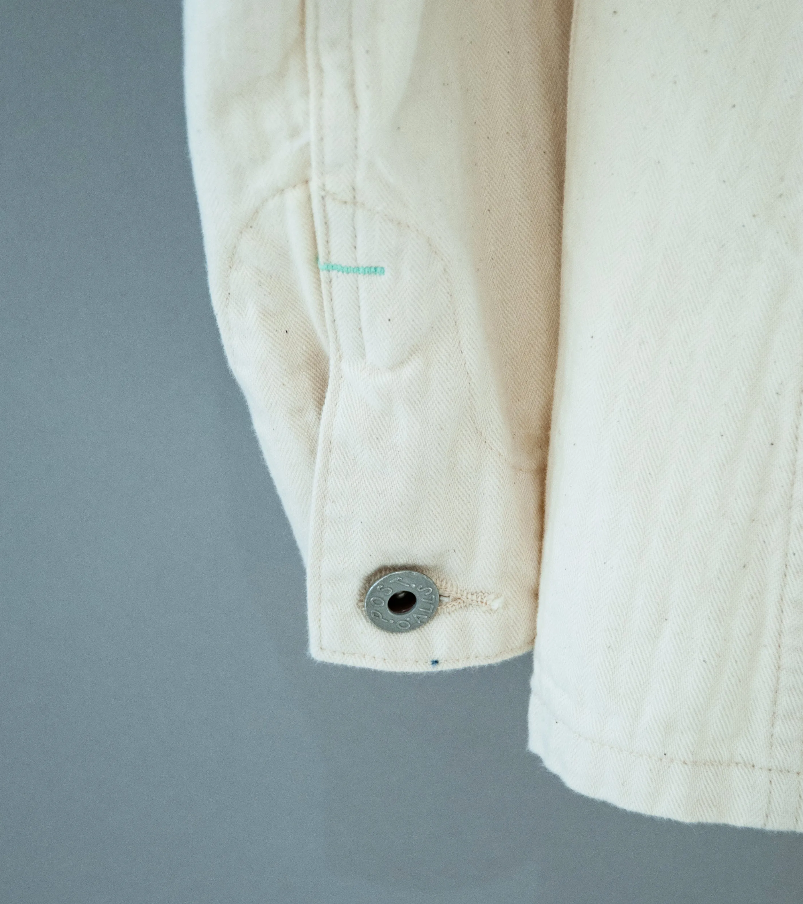 Post Overalls No.1 Jacket Natural Herringbone Twill Cotton