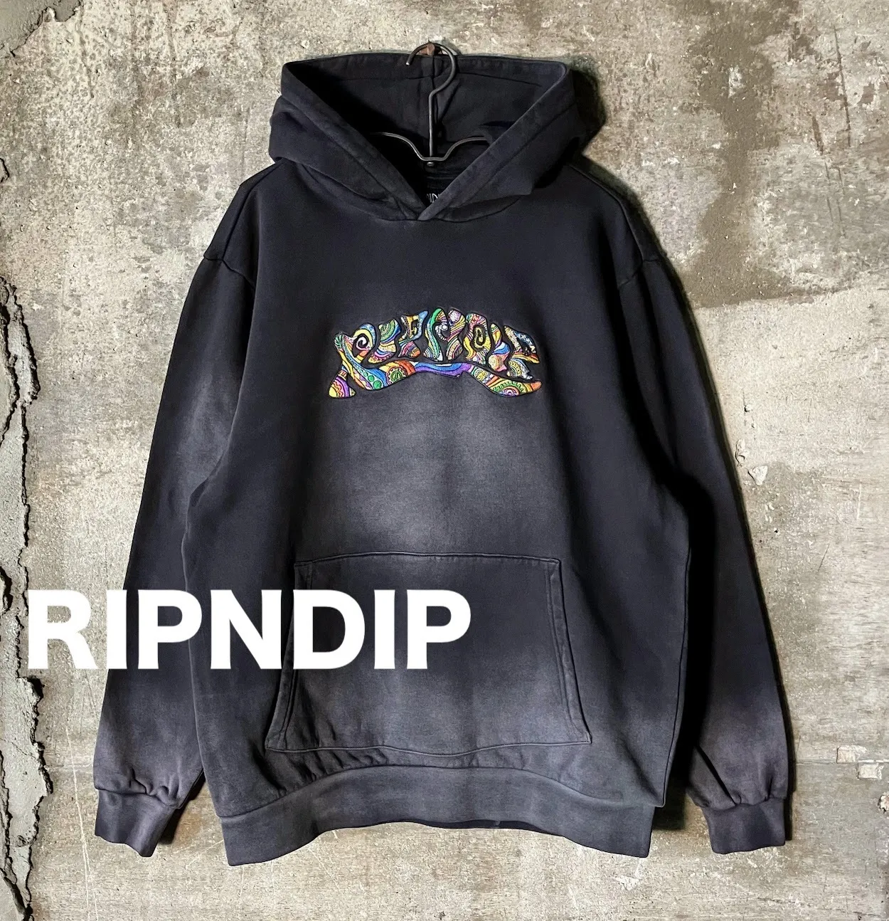 RIPNDIP Long Sleeves Logo Skater Style Hoodies - Unisex, Street Style