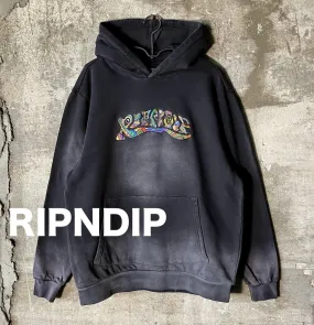 RIPNDIP Long Sleeves Logo Skater Style Hoodies - Unisex, Street Style