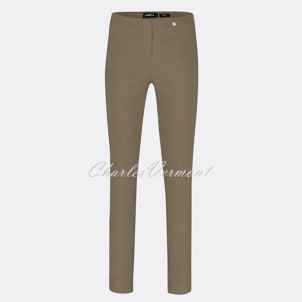 Robell Rose Full Length Super Slim Trouser 51673-5499-17, Taupe