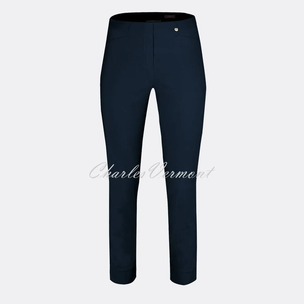 Robell Rose Navy 7/8 Cropped Super Slim Trouser 51527-5499-69