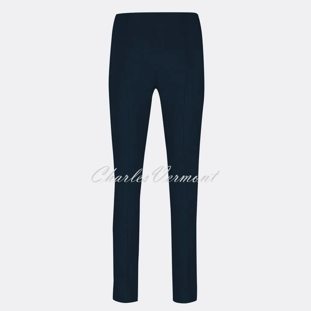 Robell Rose Navy Trousers - Full Length, Super Slim Fit, Style 51673-5499-69.