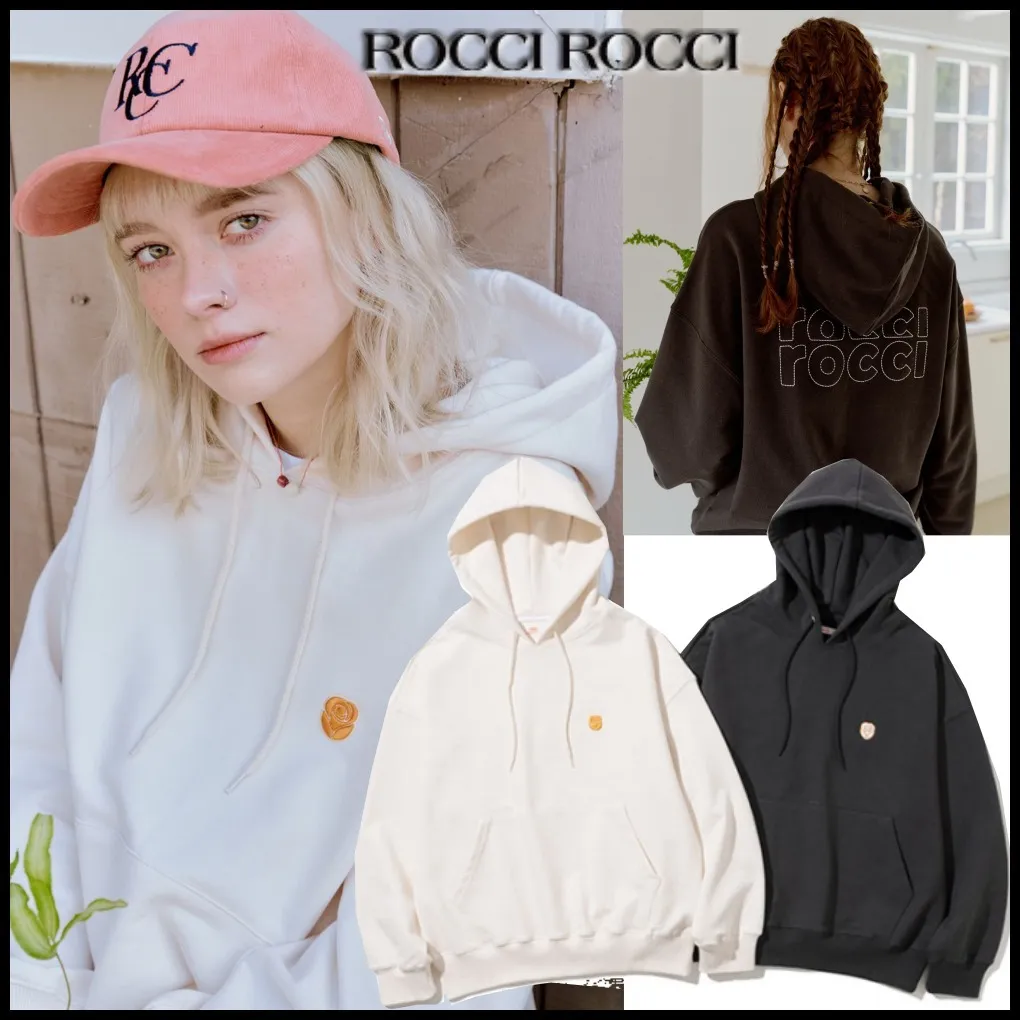 rocci rocci hoodies sweatshirts - street style, long sleeves, plain logo