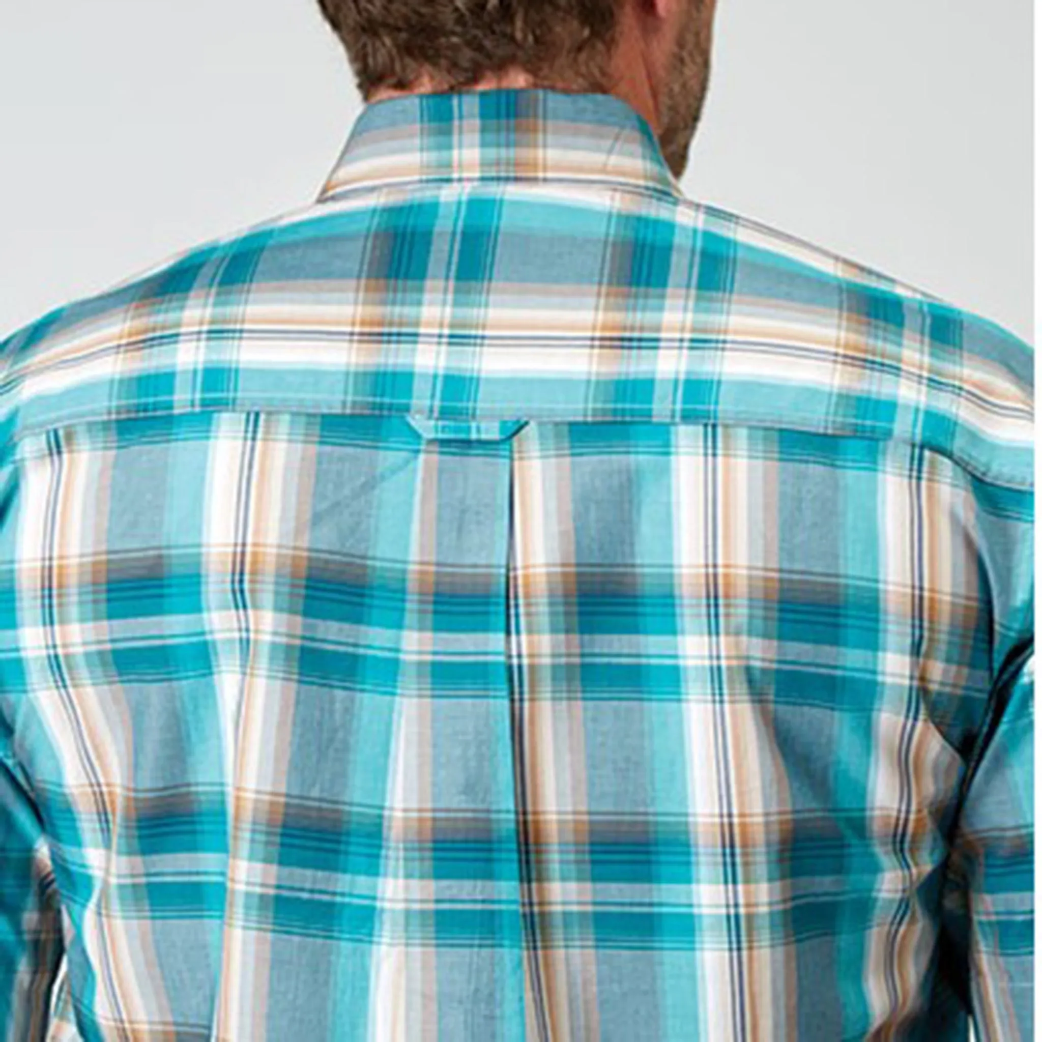 Roper Men's Turquoise Plaid Shirt