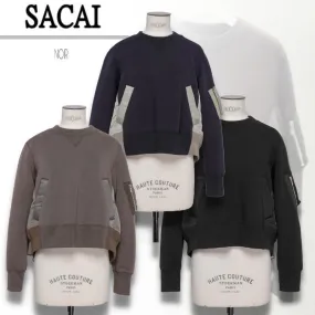 sacai Long Sleeve Shirt with Plain Logo - Unisex Street Style