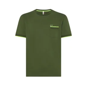 Slim fit green men's T-shirt