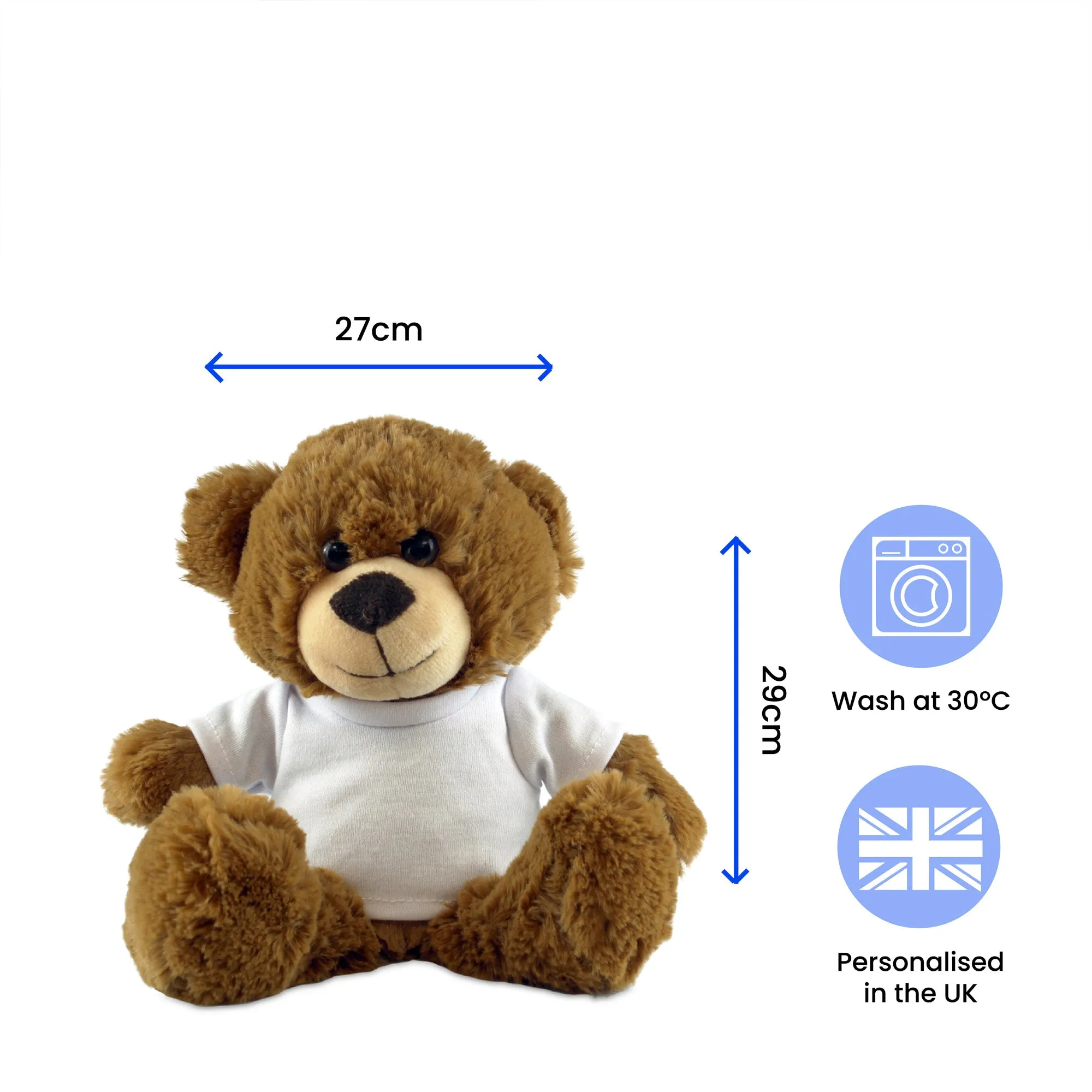 Soft Brown Teddy Bear Toy with Small Bear Hug Design