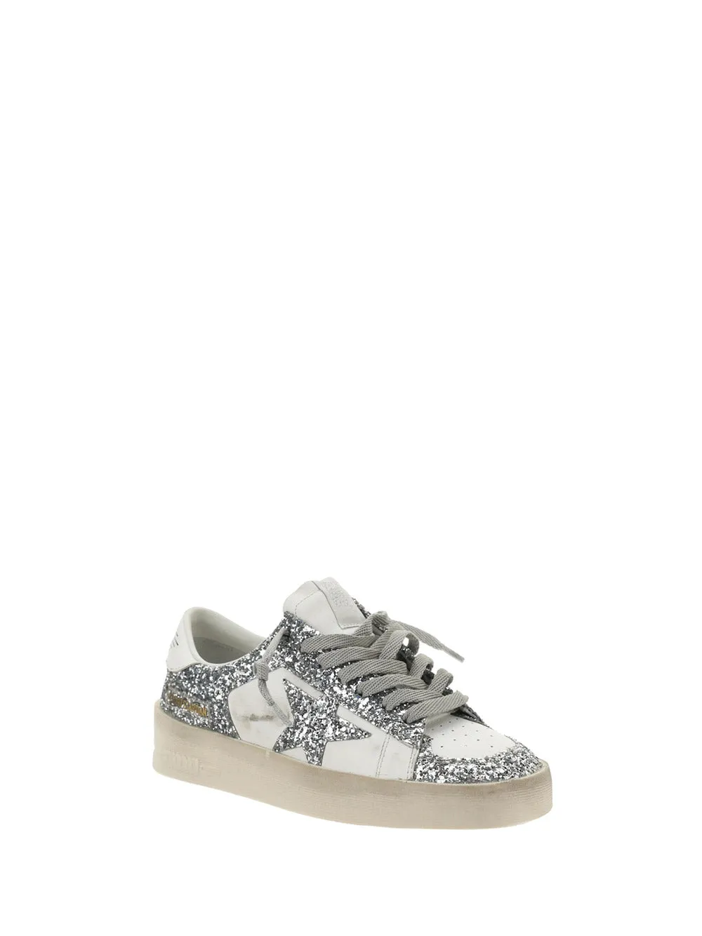 Stardan White Glitter Sneakers