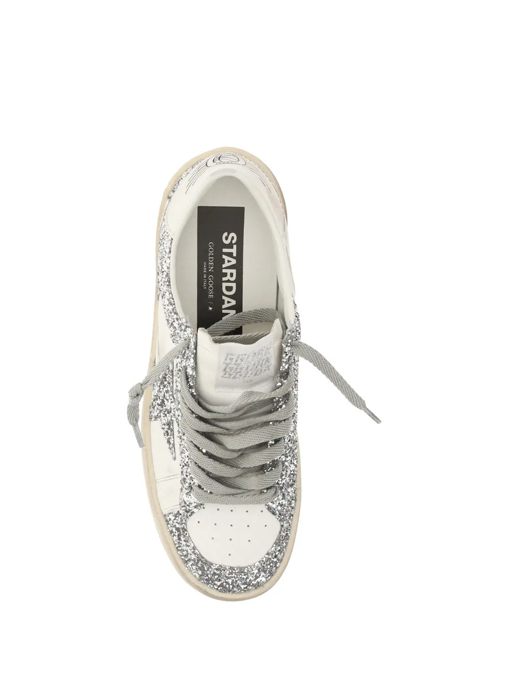 Stardan White Glitter Sneakers