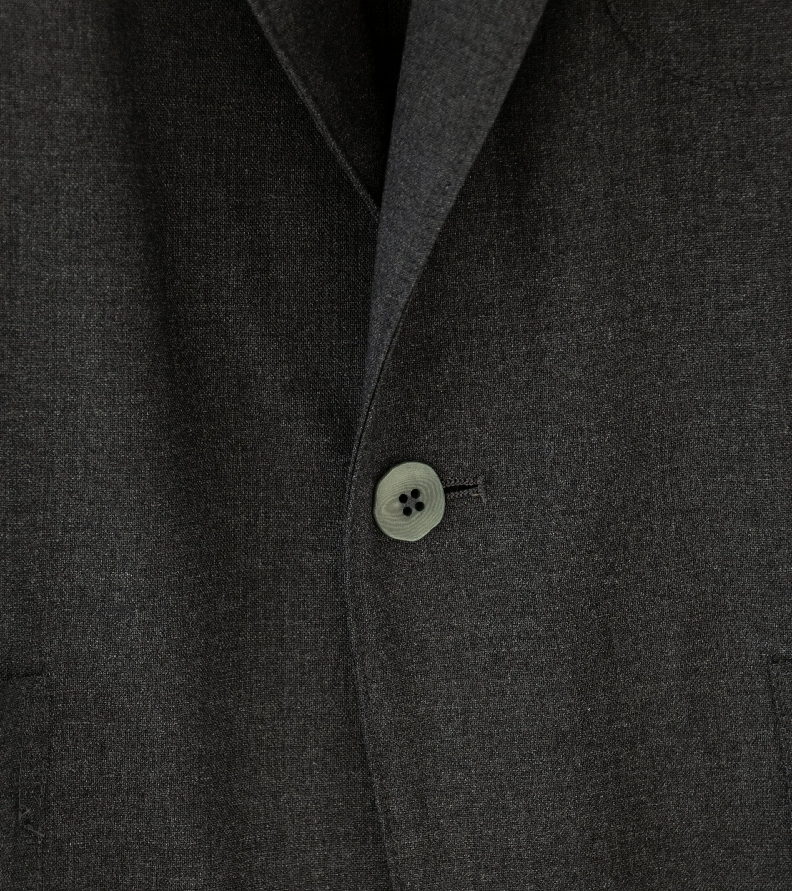 Stoffa Single Breasted Shirt Jacket Charcoal 3 Ply Wool