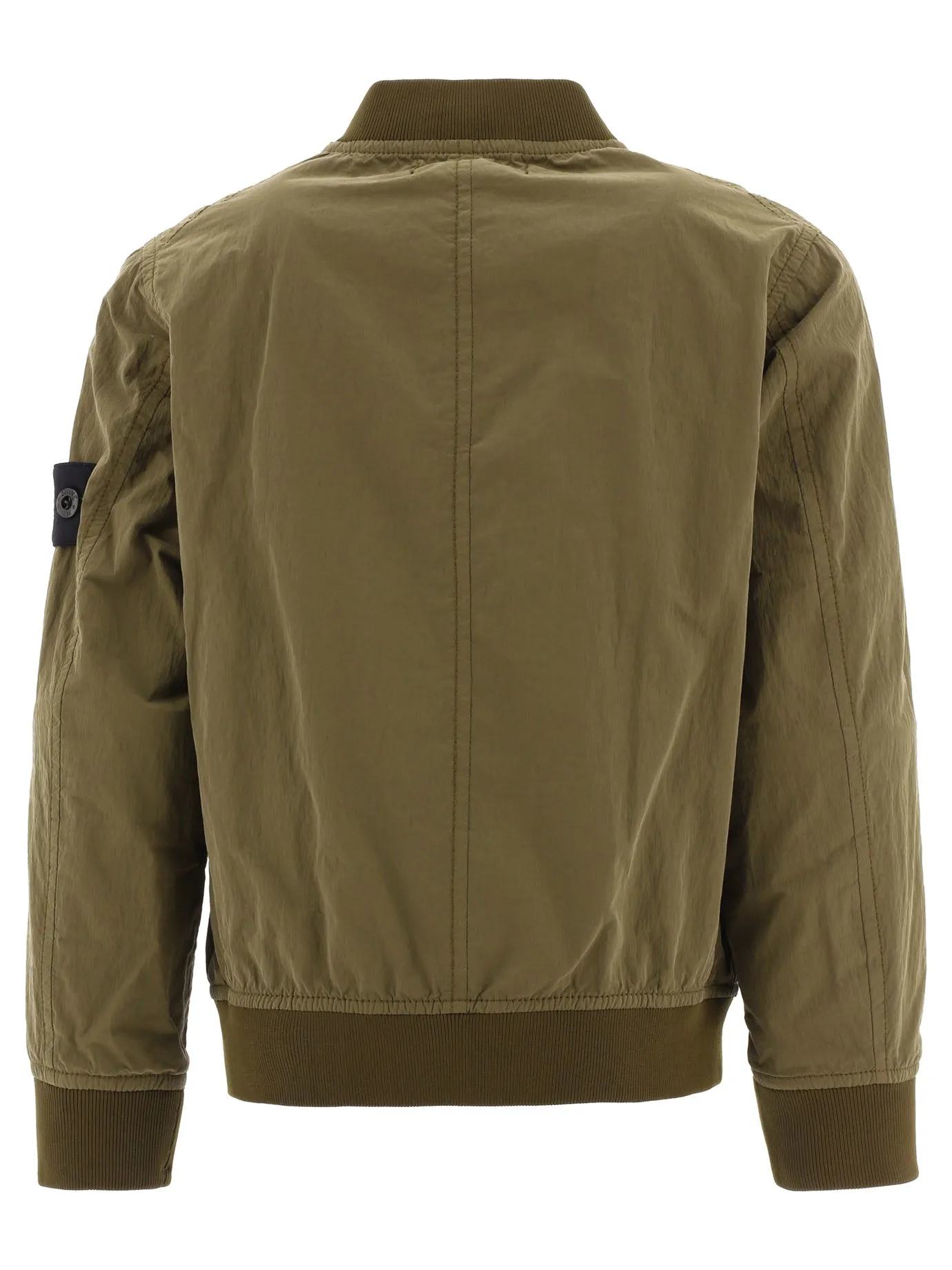 Stone Island Junior Logo Patch Bomber Jacket Zip-Up - $price - Shop Now