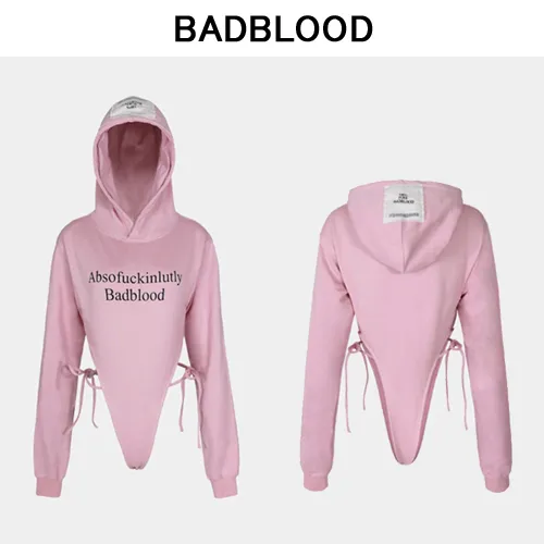 Street Style Long-Sleeved Logo Hoodies & Sweatshirts - BADBLOOD