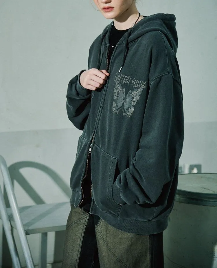 Street Style Oversized Hoodies - Long Sleeves, Plain Design with Logo | COMPAGNO