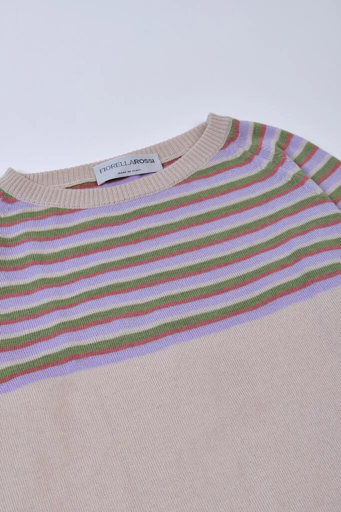 Striped Boat Neck Sweater