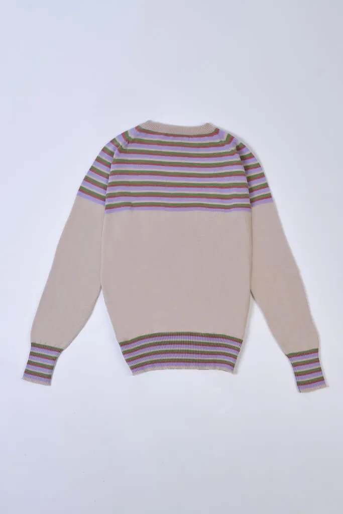 Striped Boat Neck Sweater