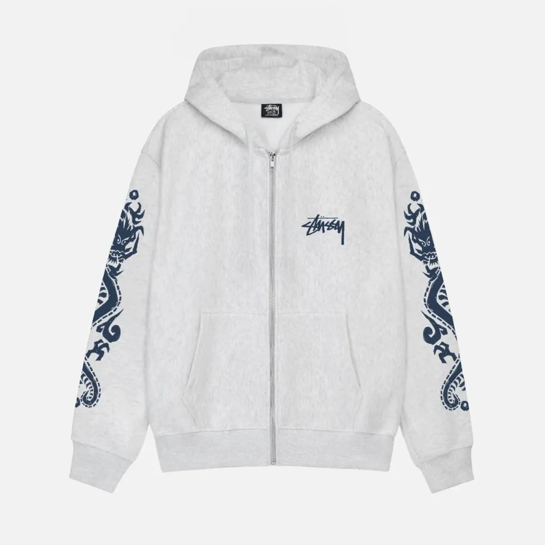 STUSSY | Long Sleeve Hoodies with Logo | Unisex Street Style Skater Hoodies