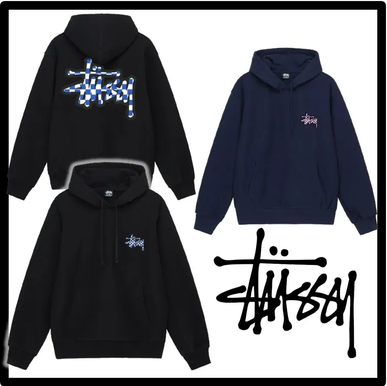 Stussy hoodies - Unisex street style logo skater hoodies