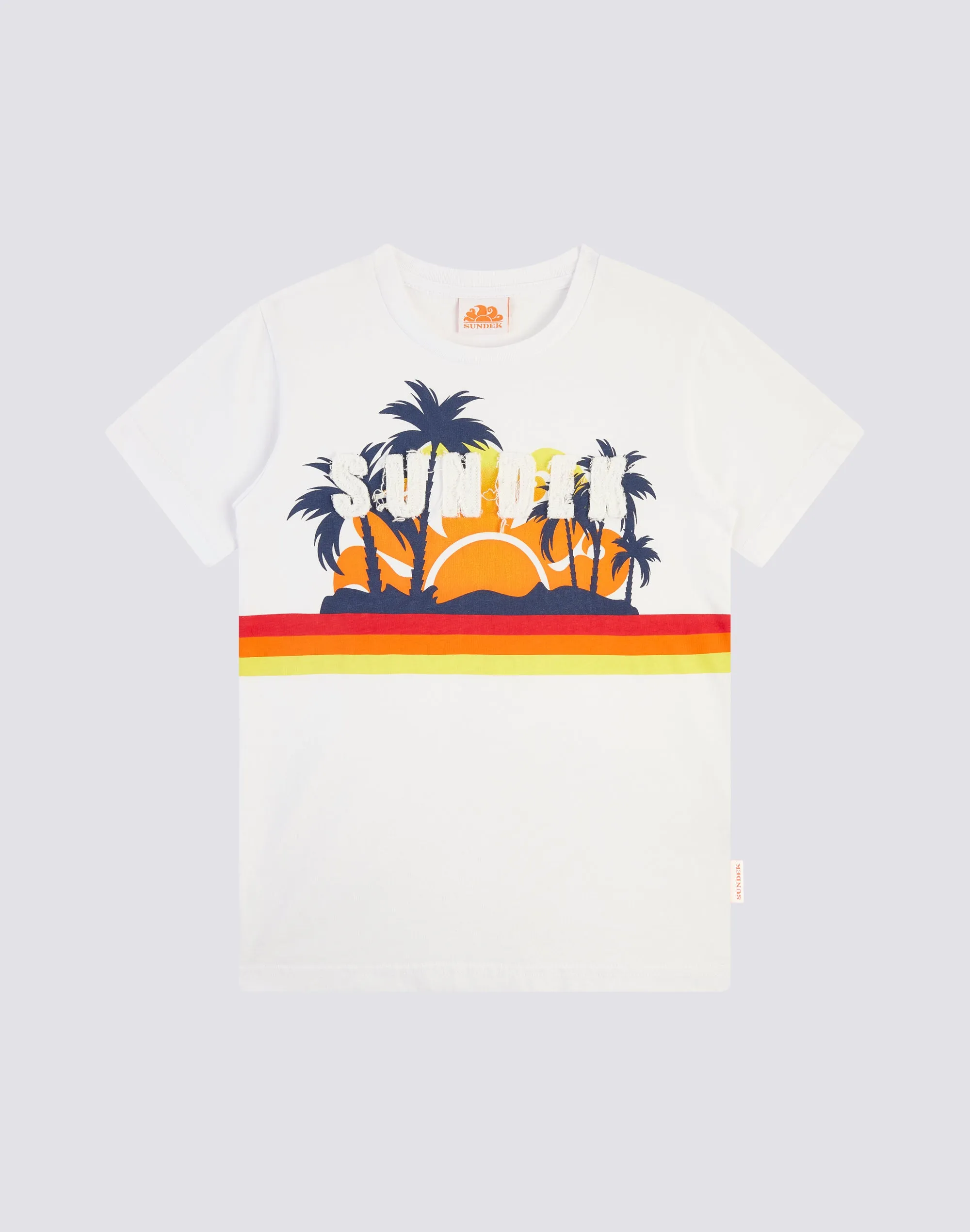 t-shirt with short sleeves, Sundek sunset print