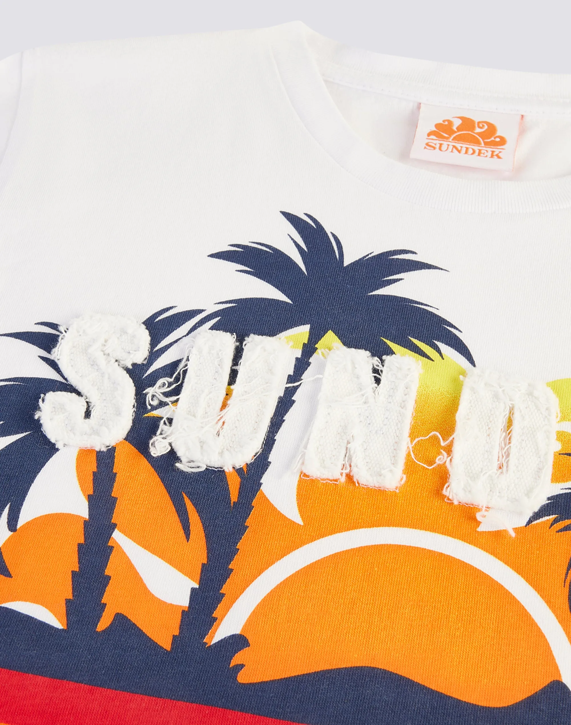 t-shirt with short sleeves, Sundek sunset print