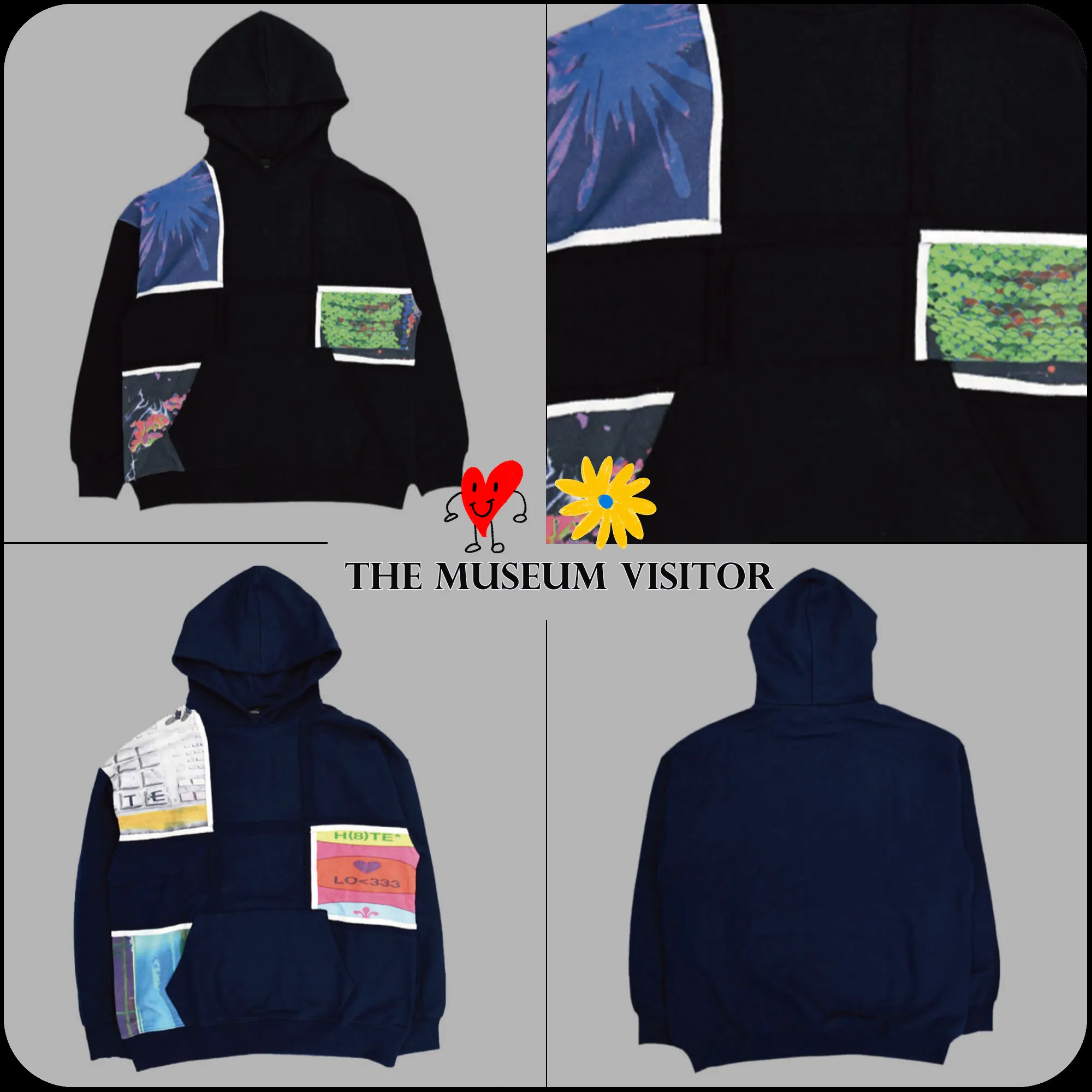 The Museum Visitor | Memory Patchwork Grid Hoody