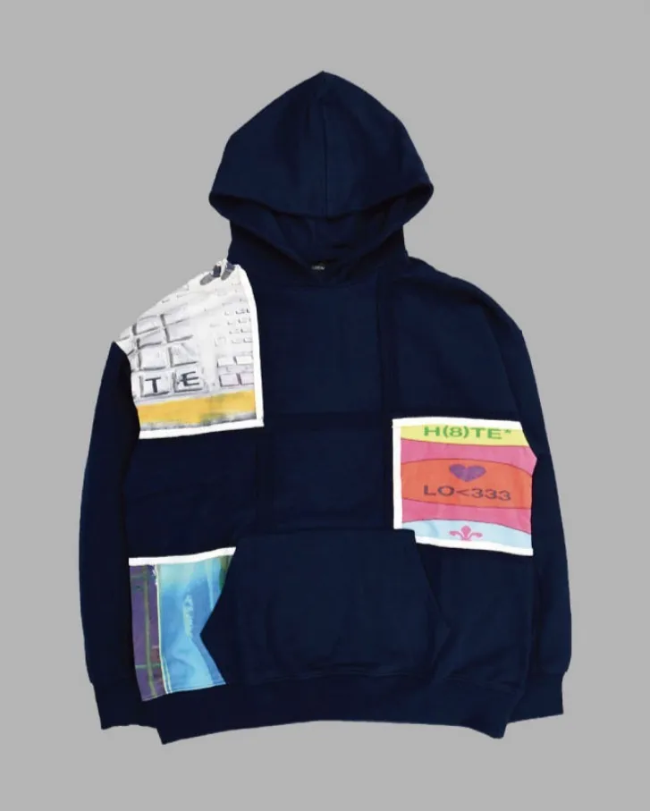 The Museum Visitor | Memory Patchwork Grid Hoody